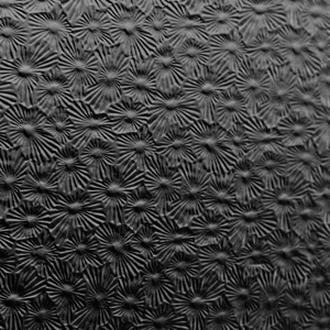 Wissmach 96 COE Thin 2mm Black Cathedral Florentine Fusible link