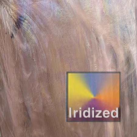 Light Mauve swirl with Light Opal Iridized link