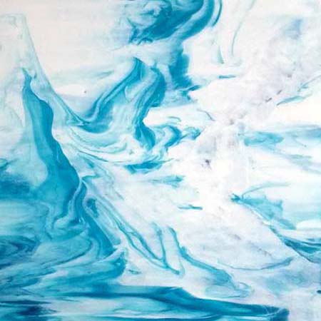 Wissmach 96 COE White/ Deep Sky Blue Transparent Fusible link