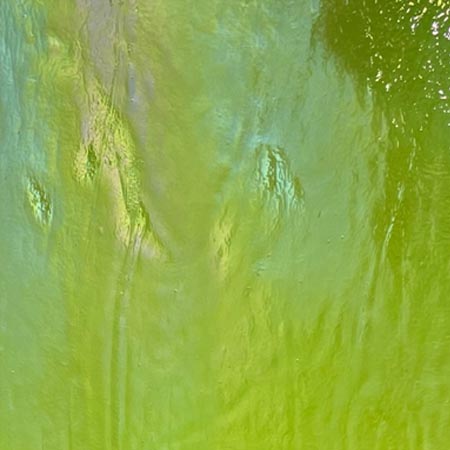 Y96 Lime Green Opal Iridized Fusible 96 COE link