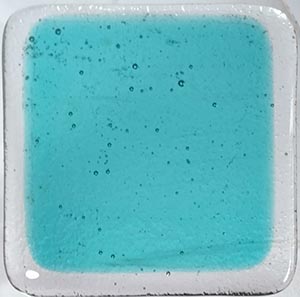 Y96 Turquoise Cathedral Fusible 96 COE link