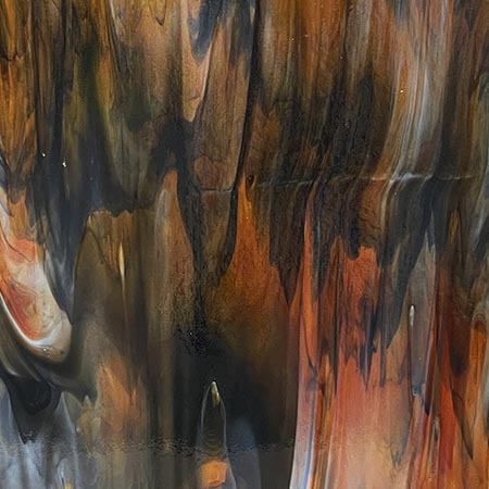 Y96 Gray Opal with Red and Black Streaks Fusible 96 COE link