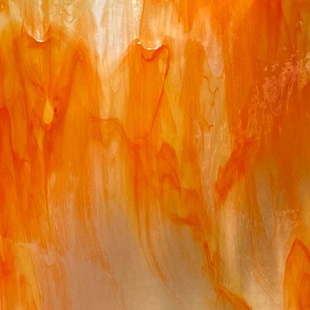 Y96 Clear/ Orange Fusible 96 COE photo