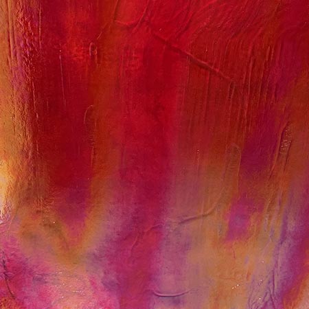 Y96 Red Cathedral Iridized Fusible 96 COE link