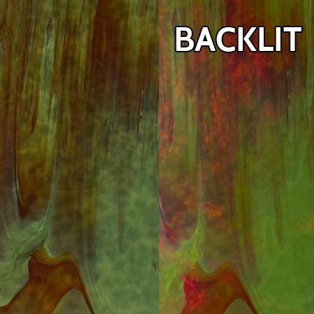 Emerald Green Opal/ Orange Red Mottled link