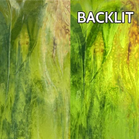 Lime Green Stipple/ Silver Yellow/ Emerald Green Opal link