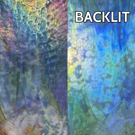 Light Blue/ Dk Blue/ Green Mottled Iridized link