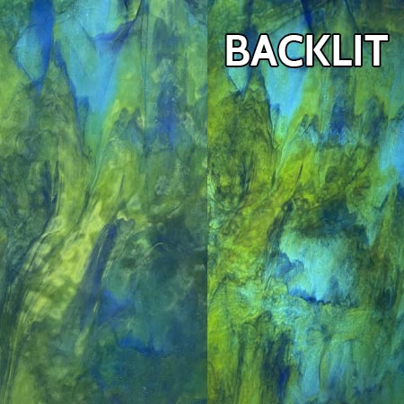 Turquoise Stipple/ Lime Green and Cobalt Blue Opal link
