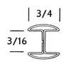 3/4 in. Prairie House H-Round Zinc Came link