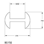 7/32 x 5/32 Brass Capped Lead Came  link
