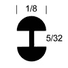 1/8 x 5/32 in. H-Round Lead Came  link