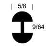 5/8 x 9/64 in. H-Round Lead Came  link