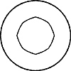 2 in. Circle Bevel Clear link