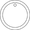 3 in. Circle-1/8 in. Bevel - Polished - with Hole link