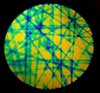 Thin Black - Pixie Stix Pattern Blue/ Gold Dichroic 90 COE link