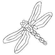 Dragonfly - Clear Bevel Cluster 9-3/4 x 6 in., 10 pieces link