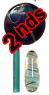 Seconds Light Blue Amber/ Purple Striking Borocolour Rod 33 COE (sold by the pound) link