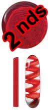 Seconds Pomegranate Borocolour Rod 33 COE (sold by the pound) link