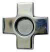 Pewter Cross with Opening (1-3/4 in. circlular insert) link